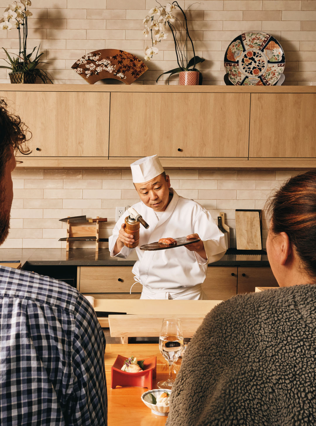 Portrait of chef Jordan Gregory at the kitchen pass
